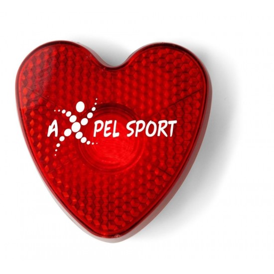 Ліхтар-катафот Voyager Heart з кліпсою червоний - V6463-05