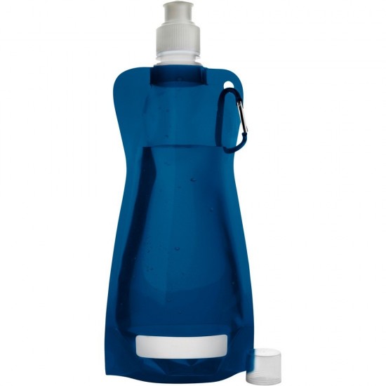 Пляшка для води складана Voyager, з карабіном, 420 мл кобальт - V6503-04