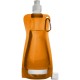 Пляшка для води складана Voyager, з карабіном, 420 мл помаранчевий - V6503-07