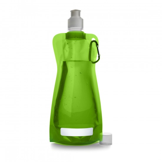 Пляшка для води складана Voyager, з карабіном, 420 мл світло-зелений - V6503-10