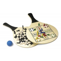 Набір гральний 3в1 Voyager в чохлі натуральний/чорний - V6520-00