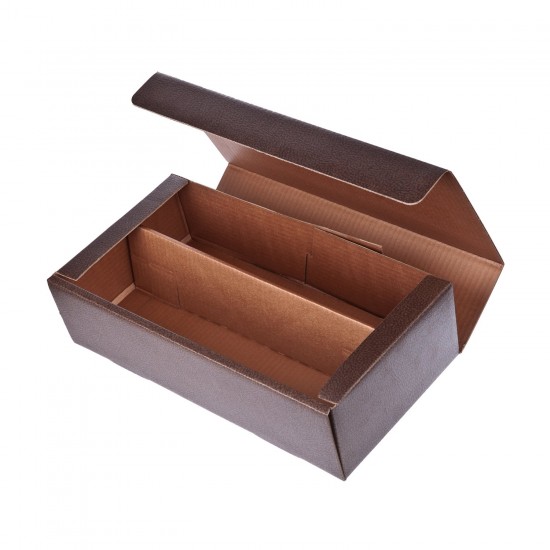 Подарункова коробка на 2 пляшки Voyager Reid коричневий - V6602-16