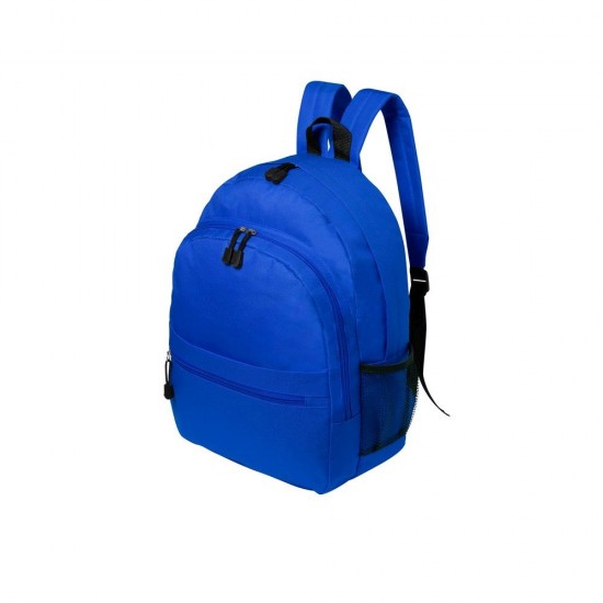 Рюкзак із двома відділеннями на блискавці, м’якою спинкою синій - V6713-11