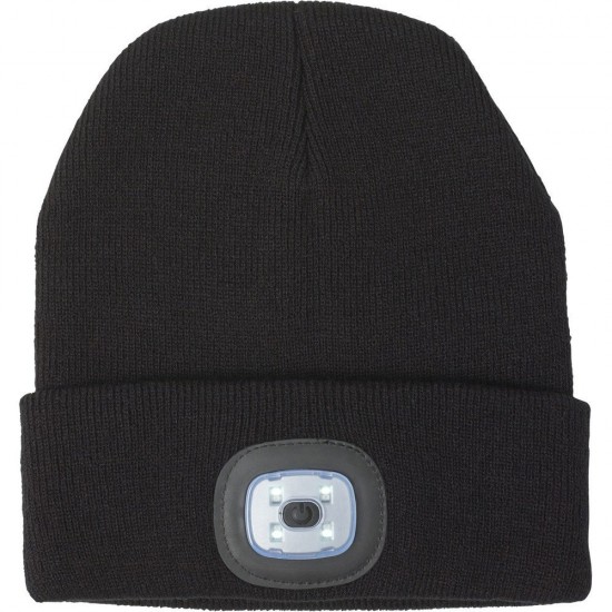 Зимова шапочка з світлом чорний - V7184-03