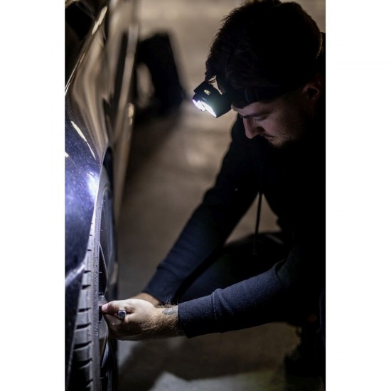 Ліхтарик налобний акумуляторний Voyager Chad з COB light чорний - V7198-03