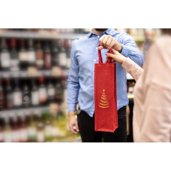 Сумка для пляшки Voyager Jute Paige червоний - V7199-05