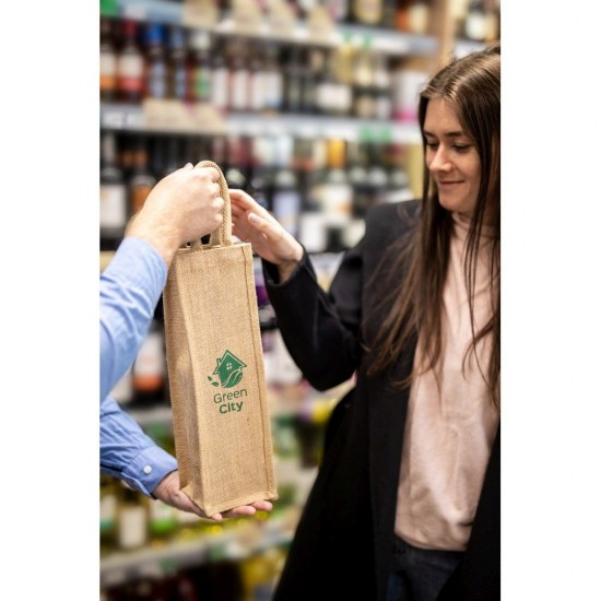 Сумка для пляшки Voyager Jute Edie світло-коричневий - V7239-00