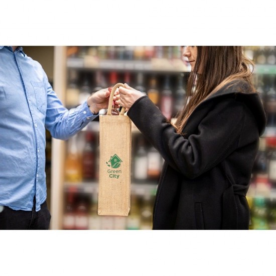 Сумка для пляшки Voyager Jute Edie світло-коричневий - V7239-00