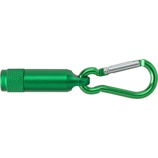 Брелок для ключів з карабіном, LED підсвічування зелений - V7255-06