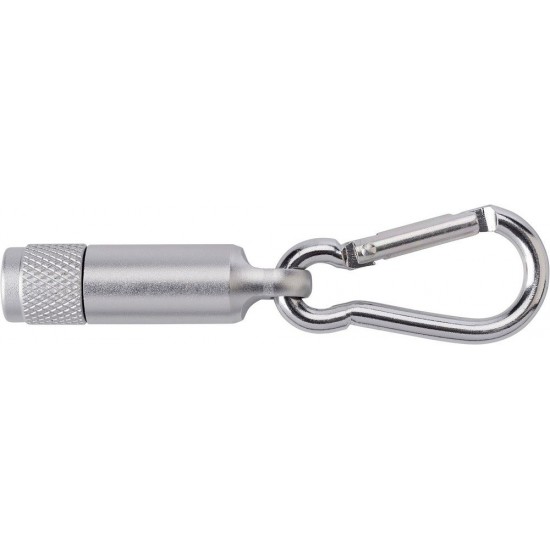 Брелок для ключів з карабіном, LED підсвічування сріблястий - V7255-32