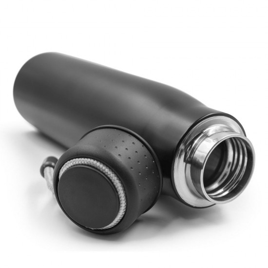 Термопляшка 550 мл сталева Voyager Air Gifts Cameron, вакуумна чорний - V7280-03