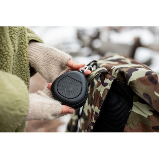 Портативна колонка Voyager IPX5 Justice 5W з кліпсою-карабіном чорний - V7281-03