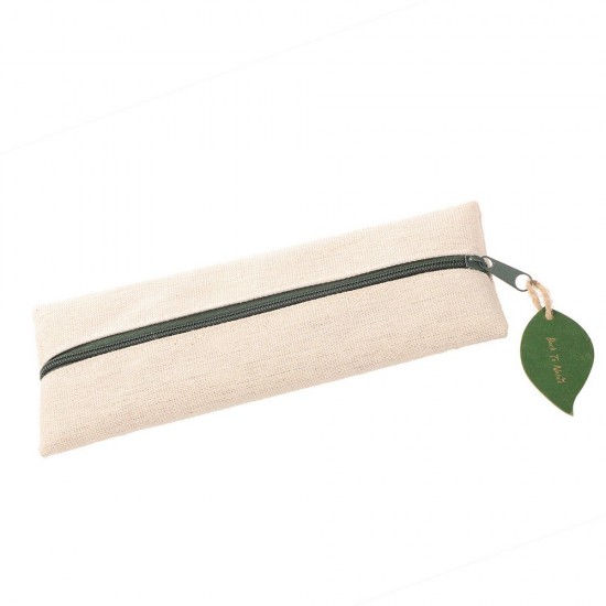 Еко-набір шкільний 6в1 Voyager в бавовняному пеналі бежевий - V7365-20