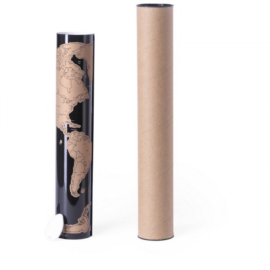 Скретч-карта світу Voyager світло-коричневий/чорний - V7391-00