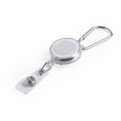 Ретрактор з карабіном Voyager 65 см білий/сріблястий - V7398-02