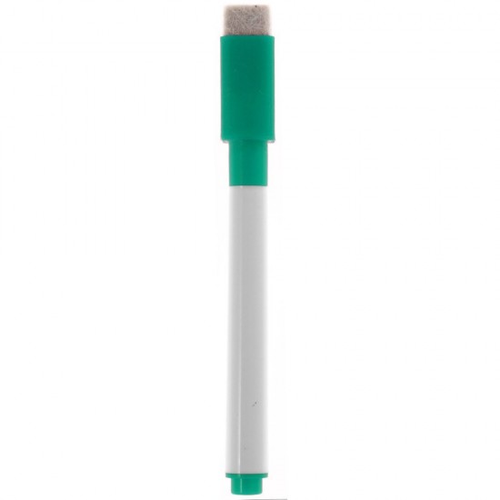Магнітна дошка для написання, маркер з фетровим наконечником, гумка зелений - V7560-06