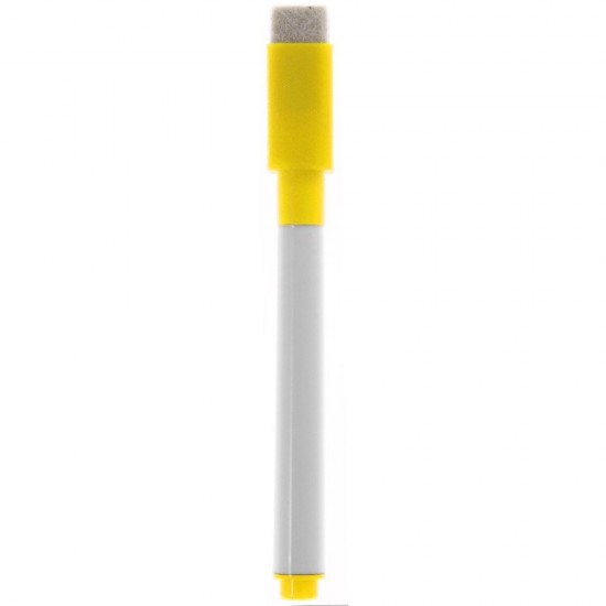 Магнітна дошка для написання, маркер з фетровим наконечником, гумка жовтий - V7560-08