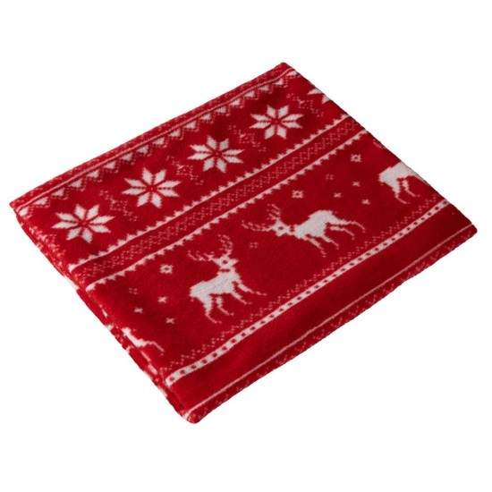 Плед флісовий Voyager Reindeer pattern 120х150 см червоний - V7598-05 Плед флісовий Voyager Reindeer pattern 120х150 см червоний - V7598-05