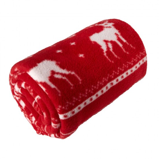 Плед флісовий Voyager Reindeer pattern 120х150 см червоний - V7598-05 Плед флісовий Voyager Reindeer pattern 120х150 см червоний - V7598-05
