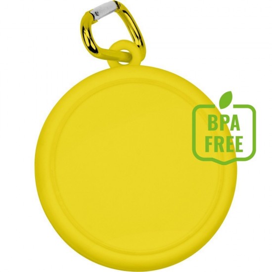 Кухоль складаний 220 мл пластиковий Voyager, з карабіном жовтий - V7618-08