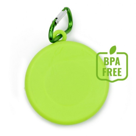 Кухоль складаний 220 мл пластиковий Voyager, з карабіном світло-зелений - V7618-10 Кухоль складаний 220 мл пластиковий Voyager, з карабіном світло-зелений - V7618-10