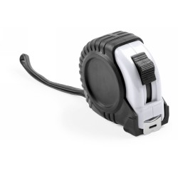 Рулетка вимірювальна 3 м Voyager, прорезинений корпус білий - V7702-02