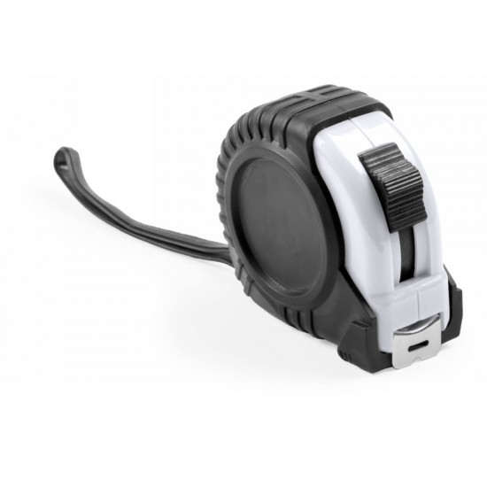 Рулетка вимірювальна 3 м Voyager, прорезинений корпус білий - V7702-02