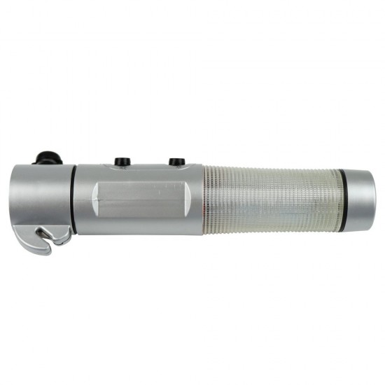 Світлодіодний ліхтарик надзвичайної ситуації, різак ременя безпеки, молоток безпеки сріблястий - V7735-32