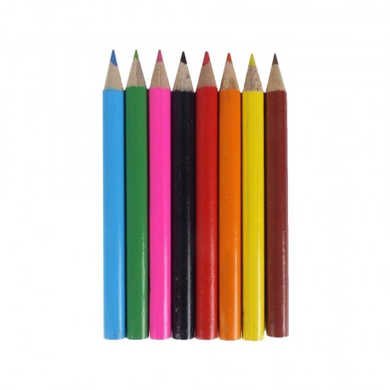 Олівці кольорові Voyager, 8 шт в пеналі з карабіном синій - V7820-11