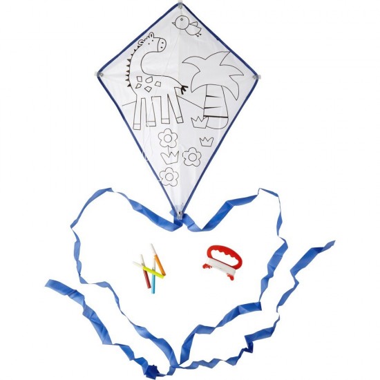 Повітряний змій-розмальовка Voyager, з фломастерами кобальт - V7850-04