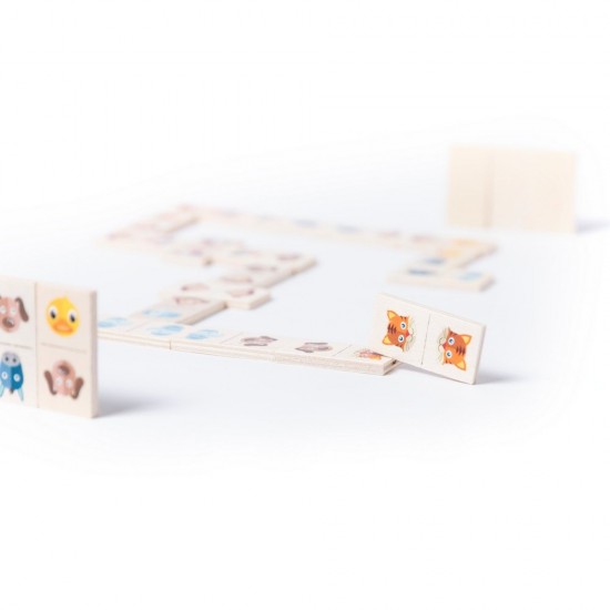 Гра доміно Voyager в дерев'яній коробці натуральний - V7875-17