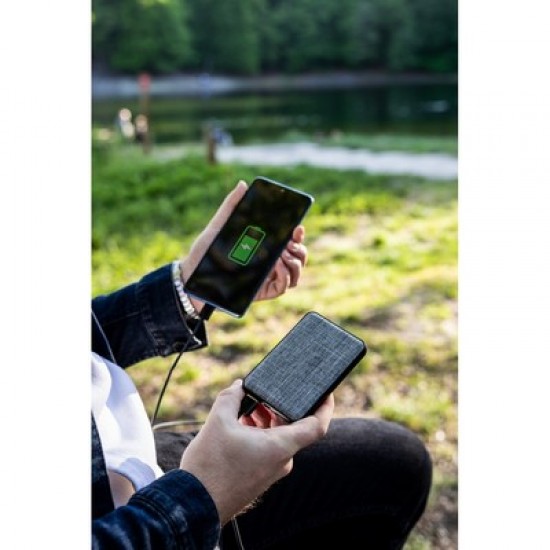 Повербанк 5000 mAh Voyager Russo RPET, світлодіодний індикатор сірий - V8199-19