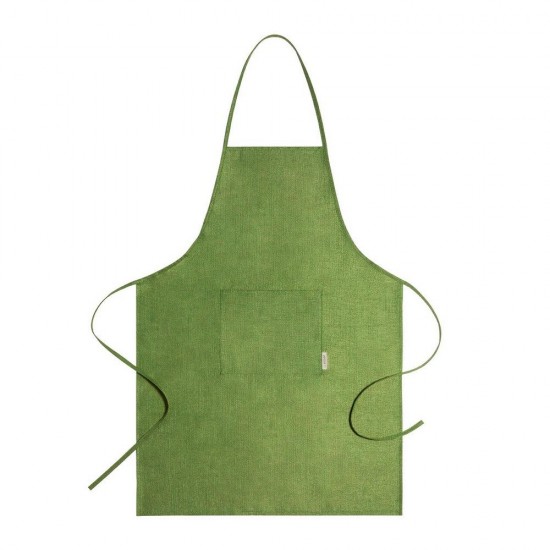 Фартух кухонний 90см з конопляної тканини зелений - V8222-06