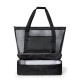 Пляжна сумка RPET, сумка для покупок, сумка-холодильник чорний - V8256-03
