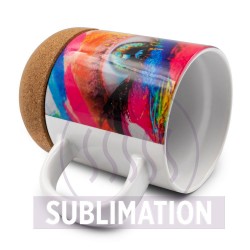 Кружка 370 мл керамічна Voyager Kate з пробковим дном білий - V8297-02