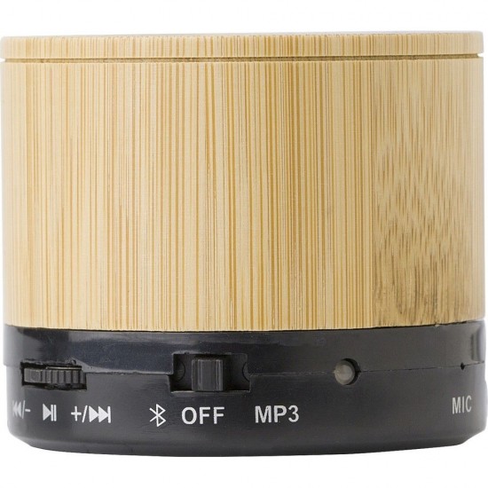 Колонка бездротова з бамбука, 300 mAh світло-коричневий/чорний - V8300-17