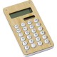 Калькулятор з сонячною панеллю бамбуковий натуральний - V8303-17