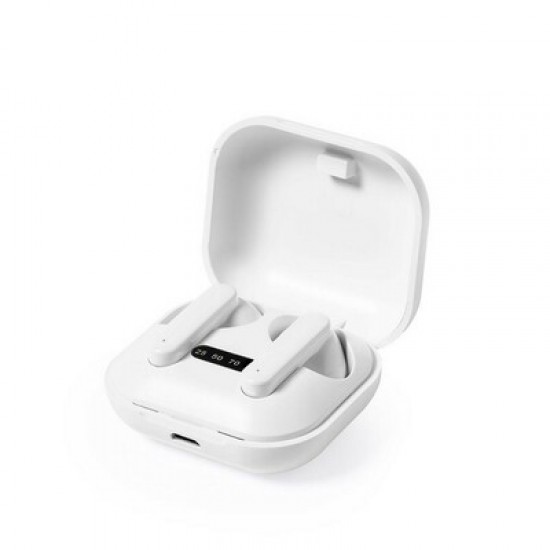Навушники бездротові BT 5.0 у зарядному кейсі, LED індикатор, кабель micro USB в комплекті білий - V8316-02