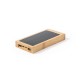 Повербанк 10000 mAh Voyager Bamboo, бездротова зарядка 5W, сонячна зарядка пісочно-бежевий - V8335-16