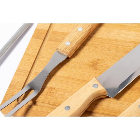 Набір для барбекю 6в1 Voyager, в чохлі світло-коричневий - V8350-18