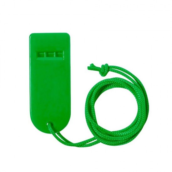 Свисток з шийним шнуром зелений - V8365-06