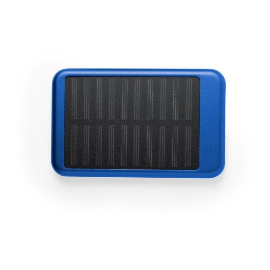 Повербанк 4000 мАг, сонячний зарядний пристрій синій - V8387-11