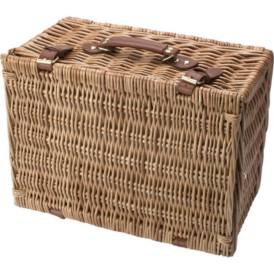 Кошик для пікніка на 2 особи Voyager коричневий/білий - V8647-00