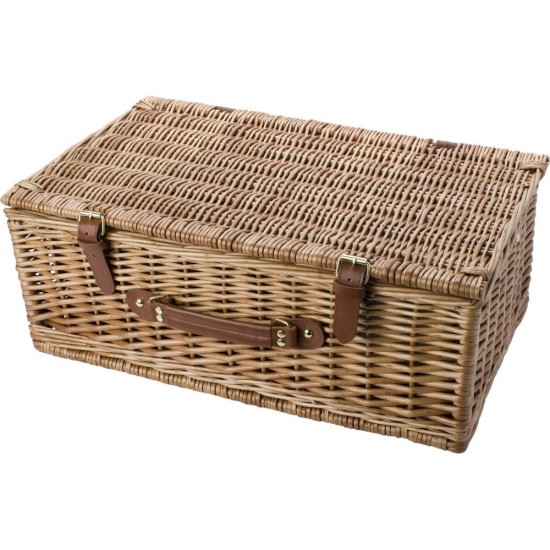 Кошик для пікніка на 4 особи Voyager коричневий/білий - V8648-00