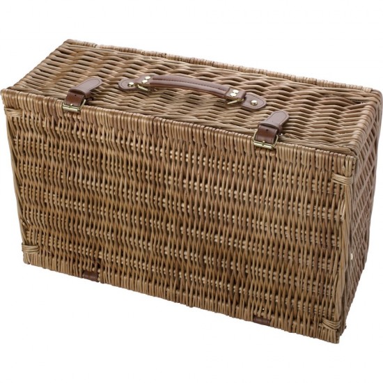 Кошик для пікніка на 4 особи Voyager коричневий/білий - V8648-00