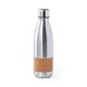 Пляшка для води 750 мл металева з корковим елементом бежевий/сріблястий - V9380-32
