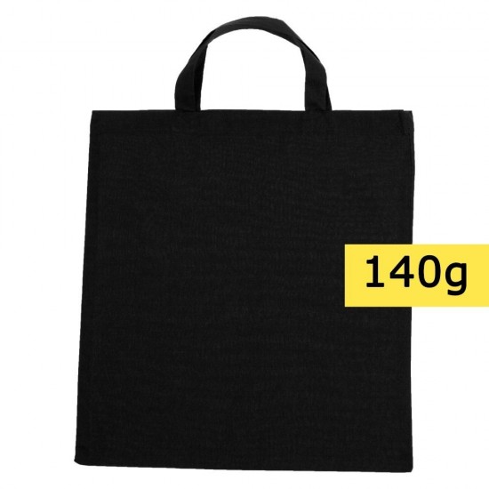 Еко-сумка для покупок з короткими ручками чорний - V9414-03