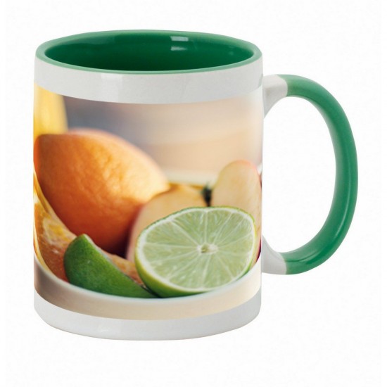 Кружка 350 мл керамічна для сублімації Voyager зелений - V9504-06