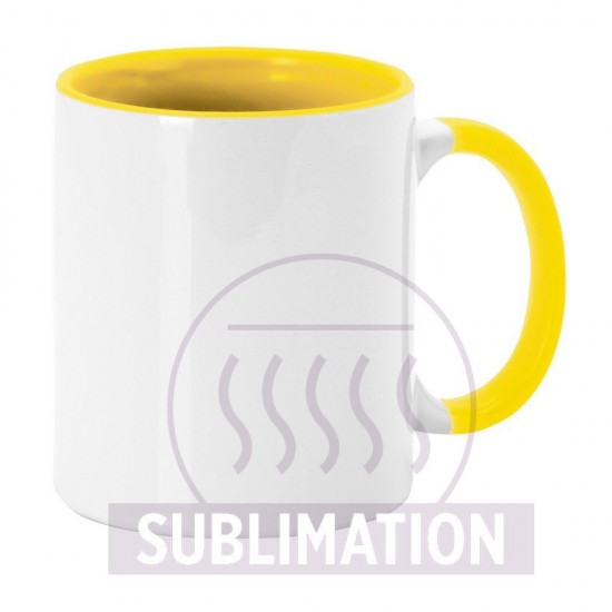 Кружка 350 мл керамічна для сублімації Voyager жовтий - V9504-08