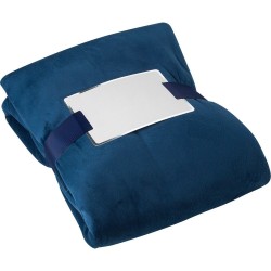 Плед флісовий двосторонній Voyager Anti-pilling 116х145 см синій - V9612-11